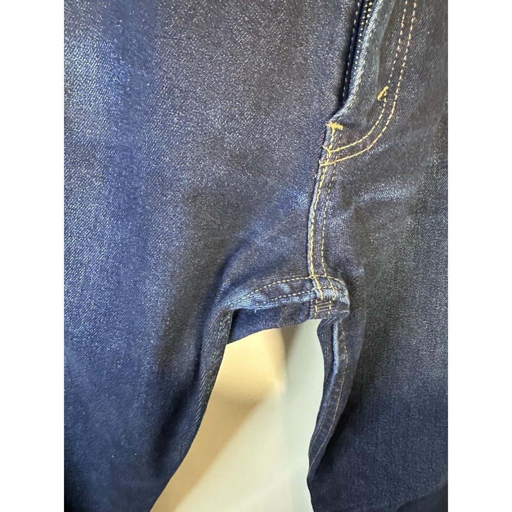 Levi's 512 Slim Taper Fit Jeans Dark Wash Blue Denim Men's Size 34 x 34 5 Pocket - Picture 9 of 16